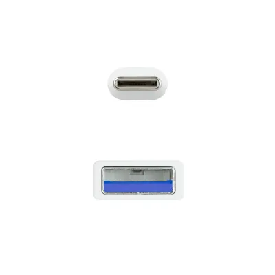Nanocable Cable USB 3.1 a USB-C Macho/Macho 0.5m Blanco