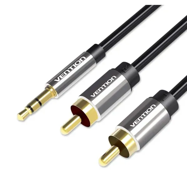 Cable Estéreo Vention BCFBI/ Jack 3.5 Macho - 2x RCA Macho/ 3m/ Negro