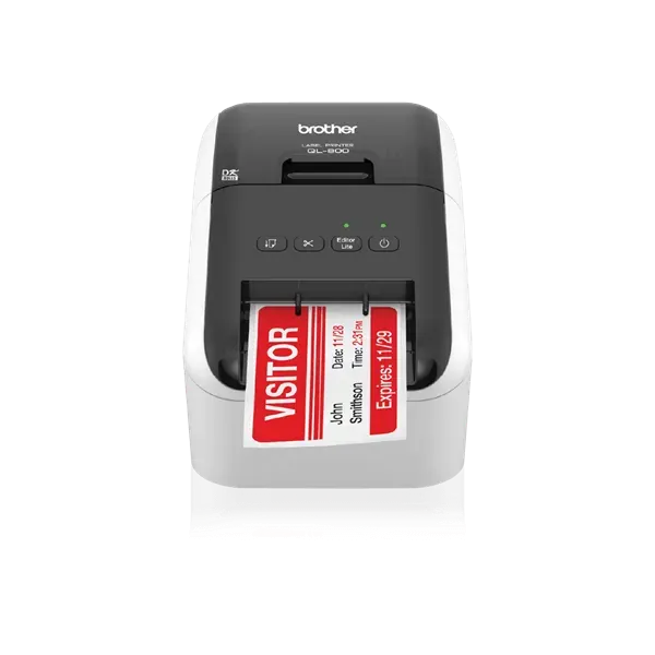 Brother QL-800 Impresora térmica de etiquetas Impr.Negro/Rojo, hasta 6.2cm