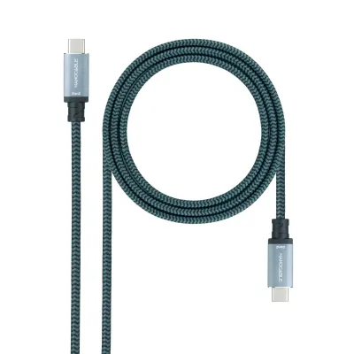 Nanocable Cable USB-C 3.1 Macho/Macho 1m Gris/Negro