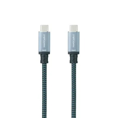 Nanocable Cable USB-C 3.1 Macho/Macho 1m Gris/Negro