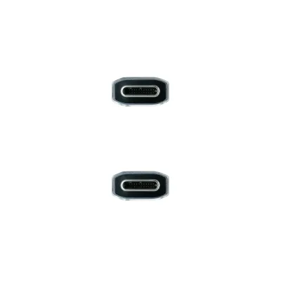 Nanocable Cable USB-C 3.1 Macho/Macho 1m Gris/Negro