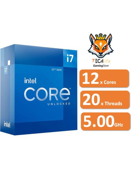 Intel Core i7-12700K 12x Cores a 3.60Ghz/5.0Ghz 25MB con Gráficos I...