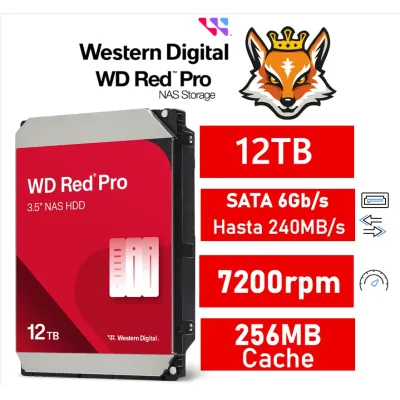 Disco Duro WD Red Pro 3.5" 12TB 256MB SATA 3 Disco Duro WD Red Pro 3.5" 12TB 256MB SATA 3