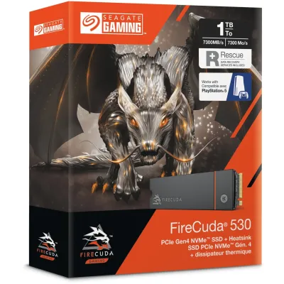 Seagate FireCuda 530R SSD 1TB con disipador a 7400MB/s PCIe 4.0 Seagate FireCuda 530R SSD 1TB con disipador a 7400MB/s PCIe 4.0
