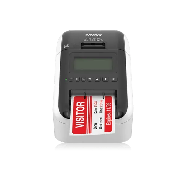 Brother QL-820NWBC Bluetooth/Wifi/Red Impresora térmica de etiquetas Impr.Negro/Rojo, hasta 6.2cm