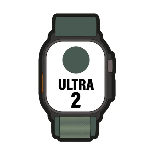 Apple Watch Ultra 2 GPS + Cellular 49mm Caja Negra Titanio con Correa Alpine Loop S Verde Oscuro