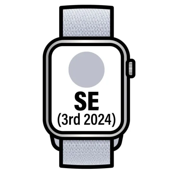 Apple Watch SE GPS 40mm Caja de Aluminio Plata con Correa Loop Deportiva Azul Nube