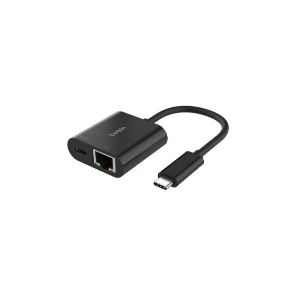 Adaptador Belkin Inc019btbk Usb-c A Ethernet + Carga 100w Color Negro