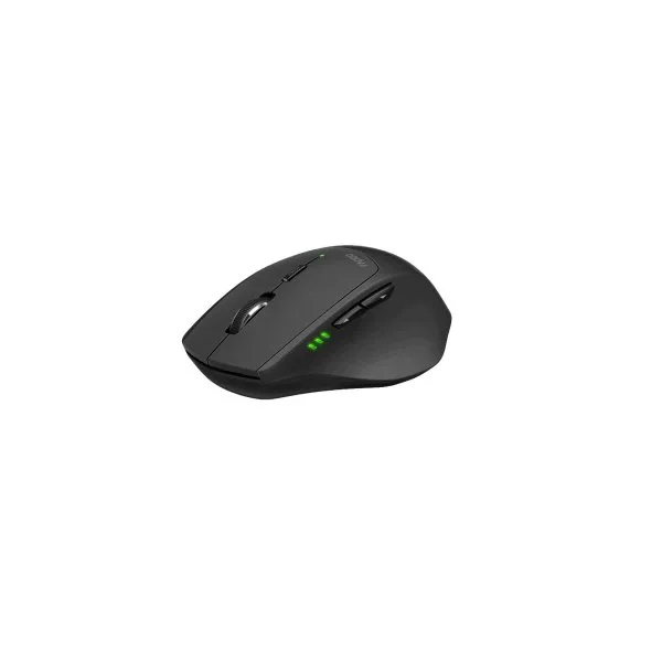 Mouse Rapoo Wireless Y Bluetooth Mt550 2.4g Ghz Bt 4.0 Usb 3.0 6 Botones 1600 Ppp Ajustable Negro Multi Mode