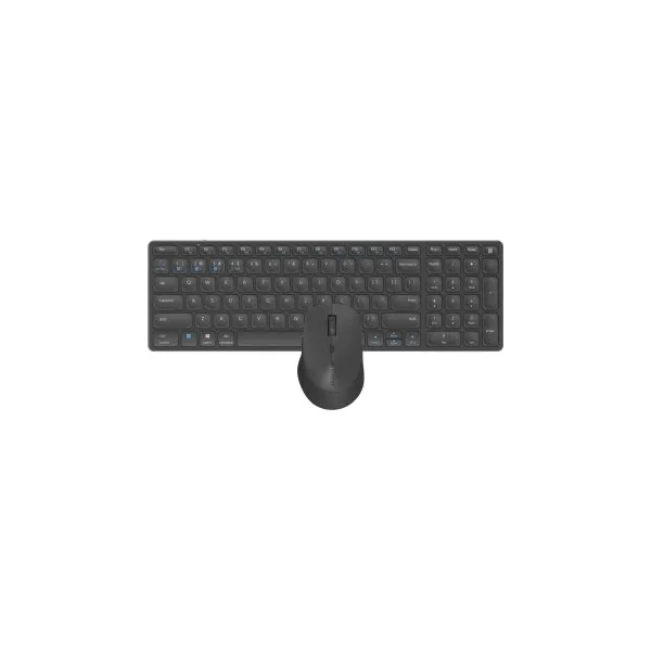 Pack Teclado Y Mouse Rapoo Wireless Y Bluetooth 9700m 2,4ghz Bt 4.0 Bt 5.0 Ultradelgado 1600 Dpi Bateria Gris Oscuro Multi Mo