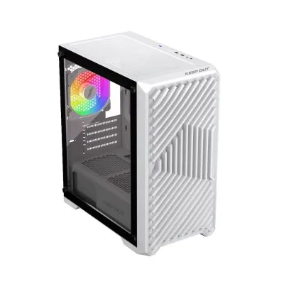Caja Microatx Xc-220 Glass Argb Blanco Keepout