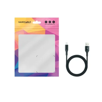 Nanocable Cable Lightning a USB 2.0 Macho/Macho 1m Negro Nanocable Cable Lightning a USB 2.0 Macho/Macho 1m Negro