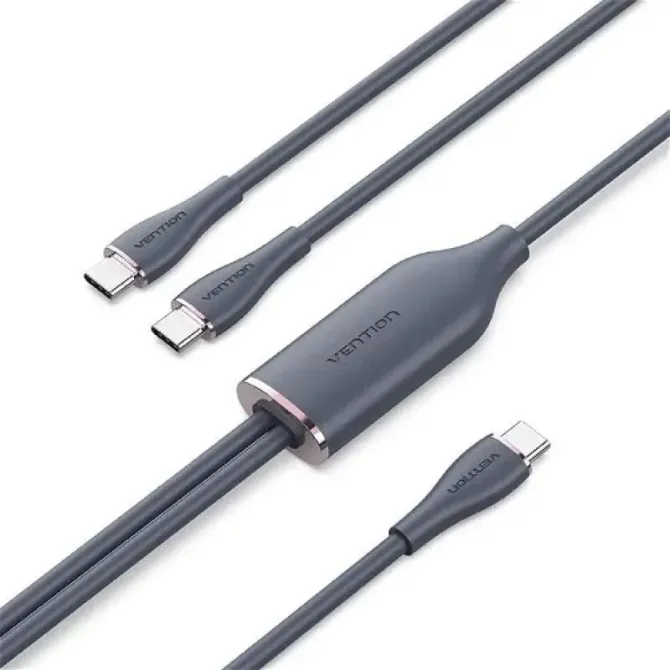Cable USB 2.0 Tipo-C Vention CTMBG/ USB Tipo-C Macho - 2 x USB