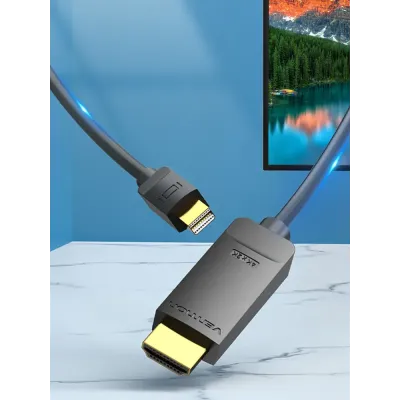 Cable Conversor Vention HAHBH/ Mini Displayport Macho - HDMI Cable Conversor Vention HAHBH/ Mini Displayport Macho - HDMI