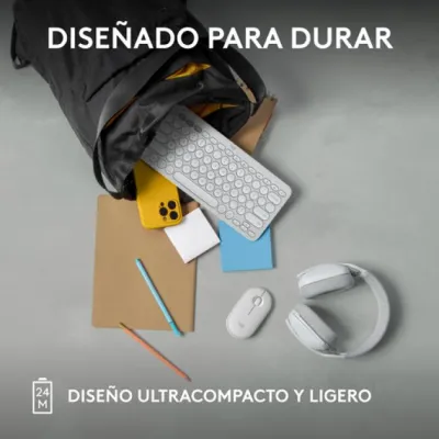 Logitech Pebble Mouse 2 M350s Ratón Inalámbrico Blanco 4000 DPI
