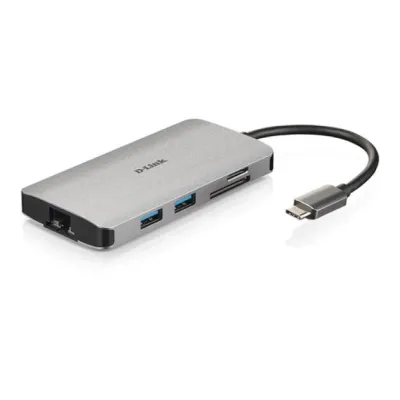D-Link DUB-M810 Hub 8 en 1 Lector SD/MicroSD/HDMI 4K/USB-C/USB