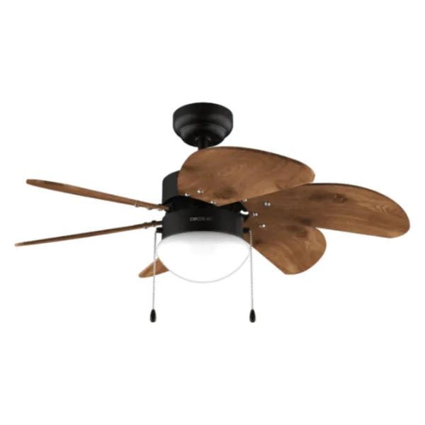 Cecotec EnergySilence Aero 365 Black&Wood Ventilador de Techo con Luz 50W Negro/Madera