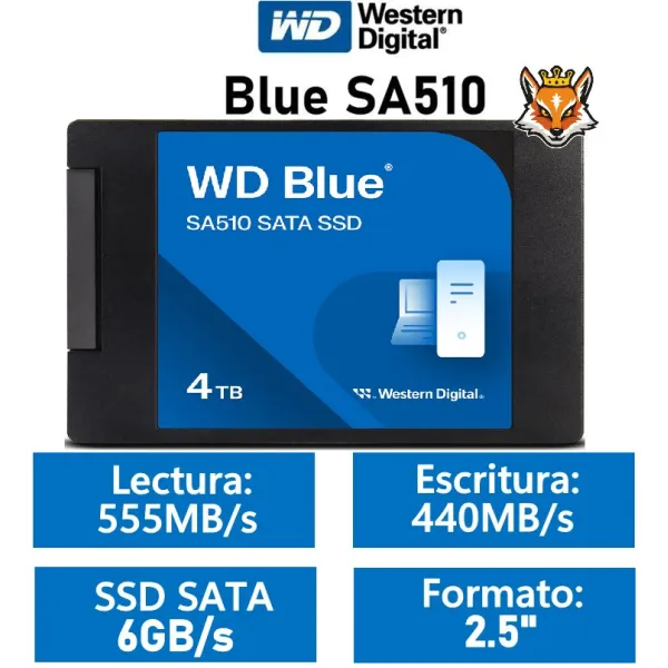 WD Blue SA510 2.5" 4TB SSD SATA 3