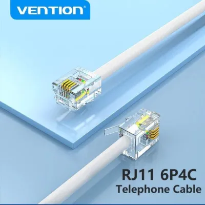 Cable de Teléfono RJ11 6P4C Aisens IQBWJ/ 5m/ Blanco