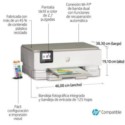 HP ENVY Inspire 7220e Multifunción Color Wifi Dúplex + 3 Meses HP ENVY Inspire 7220e Multifunción Color Wifi Dúplex + 3 Meses
