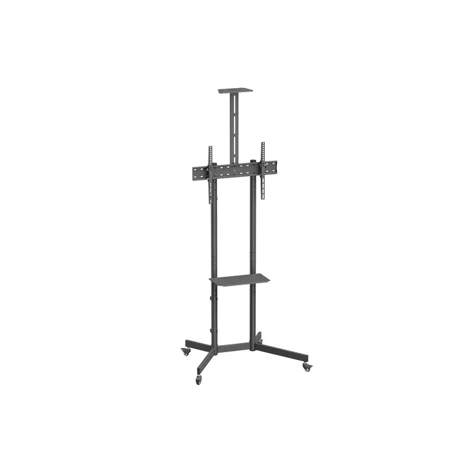 AISENS Soporte De Suelo Eco Con Rueda, Bandeja Para DVD Y