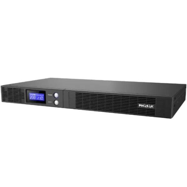 SAI Phasak Protekt PH 7541 SAI Línea Interactiva Slim para Rack 19" 1U 1500VA 900W con 4 Salidas IEC