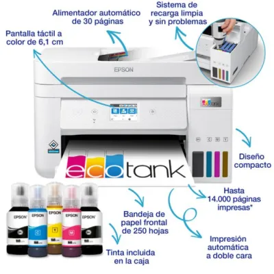 Epson EcoTank ET-4856 Impresora Multifunción Color WiFi Dúplex
