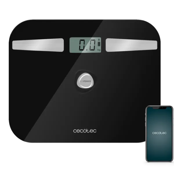 Cecotec Surface Precision EcoPower 10200 Smart Healthy Black Báscula de Baño