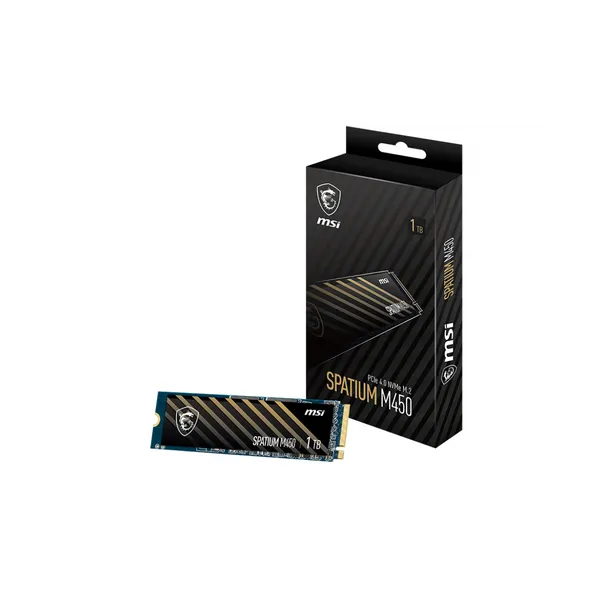 Disco Duro MSI SPATIUM M450 1TB Disco SSD 3400MB/s NVMe PCIe 4.0 M.2 Gen4 3D NAND
