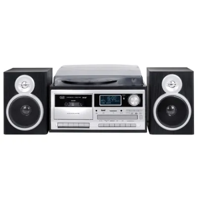 Trevi TT 1072 Tocadiscos de tracción directa Negro, Plata Trevi TT 1072 Tocadiscos de tracción directa Negro, Plata