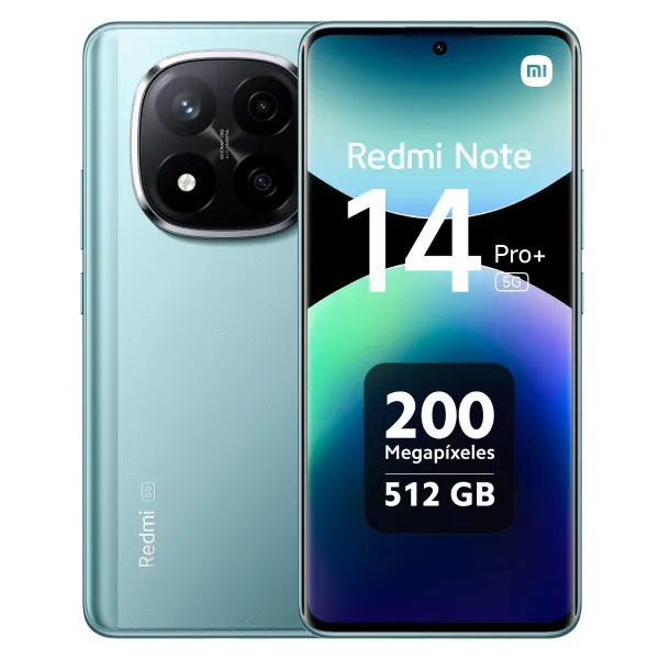 Xiaomi Redmi Note 14 Pro+ 5G Azul Hielo 512GB 12GB 6.67" AMOLED 200Mp