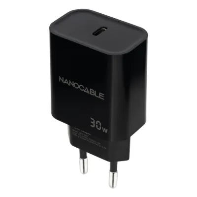 Cargador Pared 1xusb-c Pd 30w Negro Nanocable Cargador Pared 1xusb-c Pd 30w Negro Nanocable