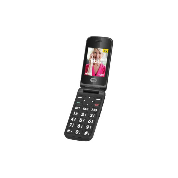 Trevi FLEX PLUS 90 4G 6,1 cm (2.4") 300 g Negro Teléfono para personas mayores