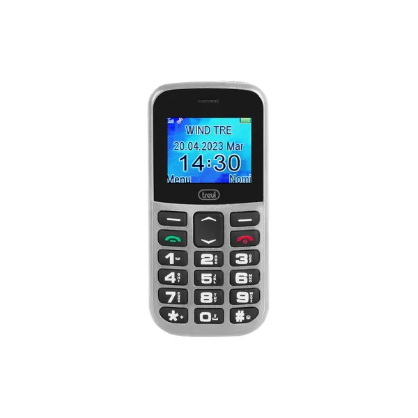 Trevi Max 20 4,5 cm (1.77") 160 g Plata Teléfono para personas mayores