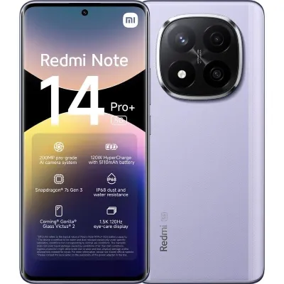Xiaomi Redmi Note 14 Pro+ 5G Lavanda/Púrpura 256GB 8GB 6.67"