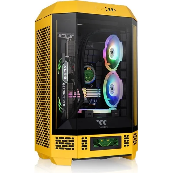 Torre PC Thermaltake The Tower 300 Bumblebee Micro Tower MATX Cristal Templado USB-C Amarilla