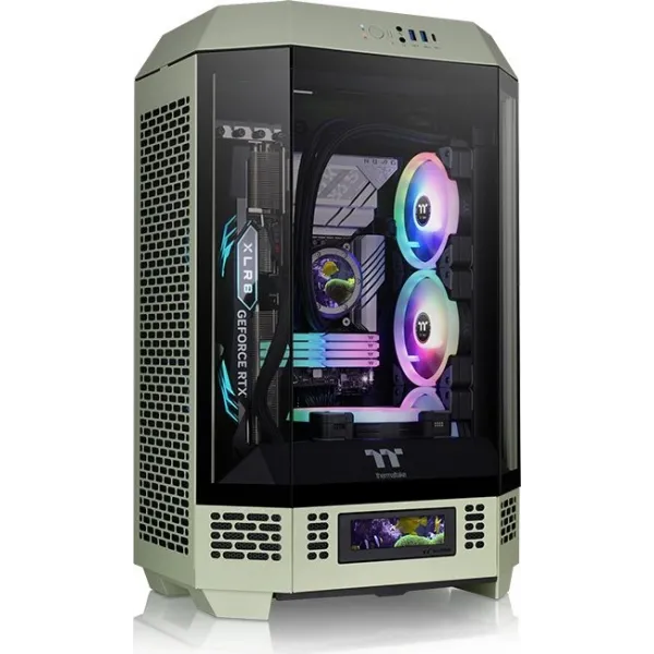 Torre PC Thermaltake The Tower 300 Matcha Green Micro Tower MATX Cristal Templado USB-C Verde