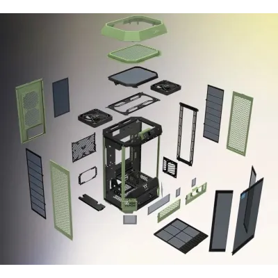 Torre PC Thermaltake The Tower 300 Matcha Green Micro Tower