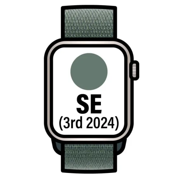 Apple Watch SE GPS 40mm Caja de Aluminio Blanco Estrella con Correa Loop Deportiva Verde Lago