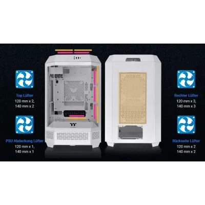 Torre PC Thermaltake The Tower 300 Snow Micro Tower MATX