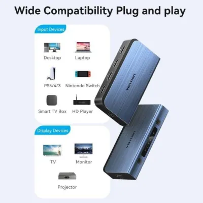 Switch Conmutador 4K HDMI 2.0 Vention AKCL0 HDMI Hembra/ 4x