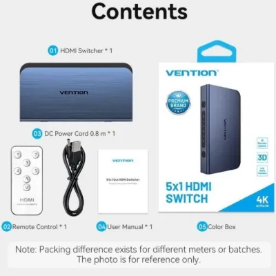 Switch Conmutador 4K HDMI 2.0 Vention AKCL0 HDMI Hembra/ 4x