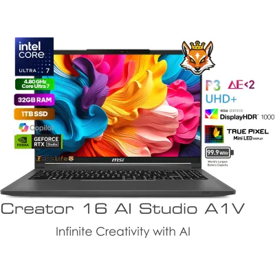 MSI Creator Pro 16 AI Studio A1VJG-208ES Intel Core Ultra 7 MSI Creator Pro 16 AI Studio A1VJG-208ES Intel Core Ultra 7