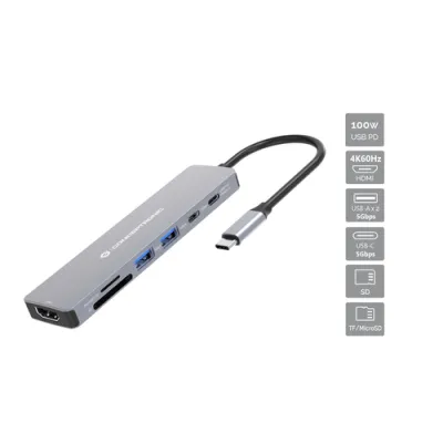 Conceptronic DONN28G base para portátil y replicador de puertos