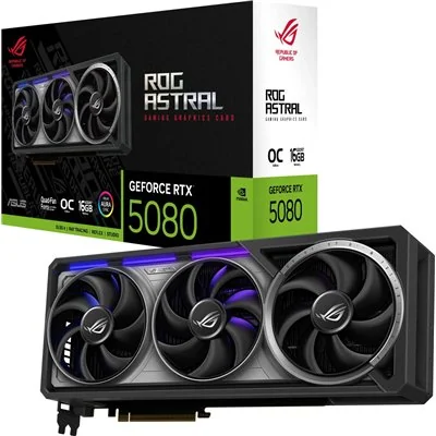 Asus ROG Astral GeForce RTX 5080 OC 16GB GDDR7 Reflex 2 RTX AI Asus ROG Astral GeForce RTX 5080 OC 16GB GDDR7 Reflex 2 RTX AI