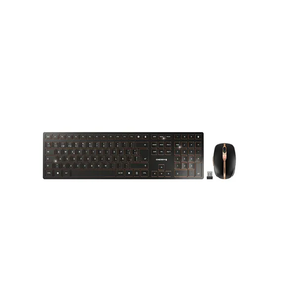 CHERRY DW 9100 SLIM teclado Ratón incluido Universal RF Wireless + Bluetooth QWERTY Español Negro