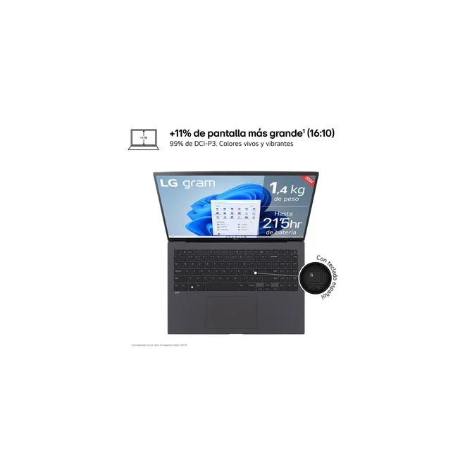 Portátil LG gram 17 17Z90S Intel Evo Core Ultra 7 155H/16GB/1TB