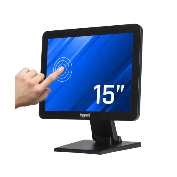 Iggual monitor táctil capacitivo 15" vga hdmi usb