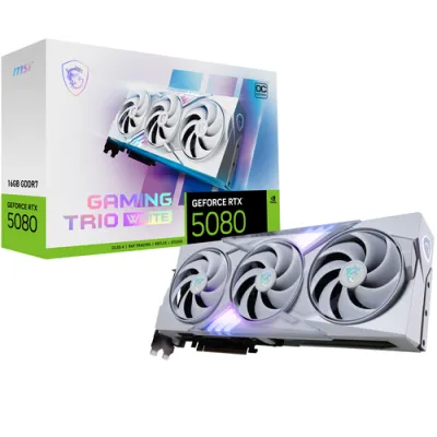 MSI GAMING GEFORCE RTX 5080 16G TRIO OC WHITE tarjeta gráfica
